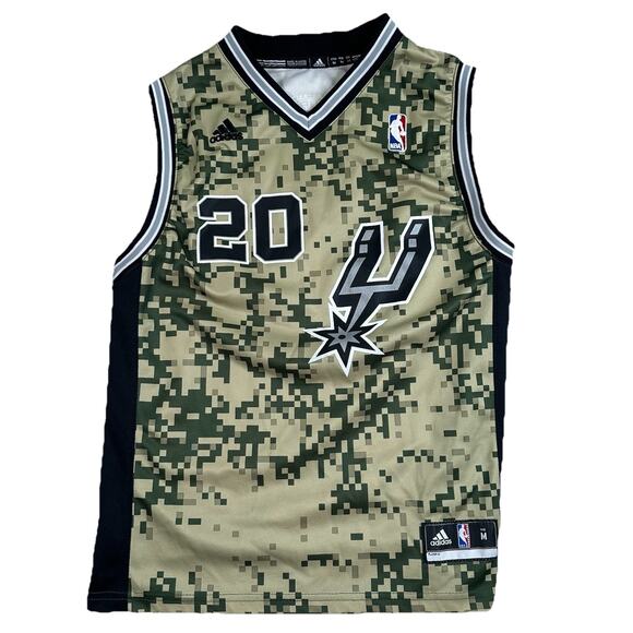 Adidas San Antonio Spurs Manu Ginobli #20 NBA Jersey Digital Camouflage Youth M